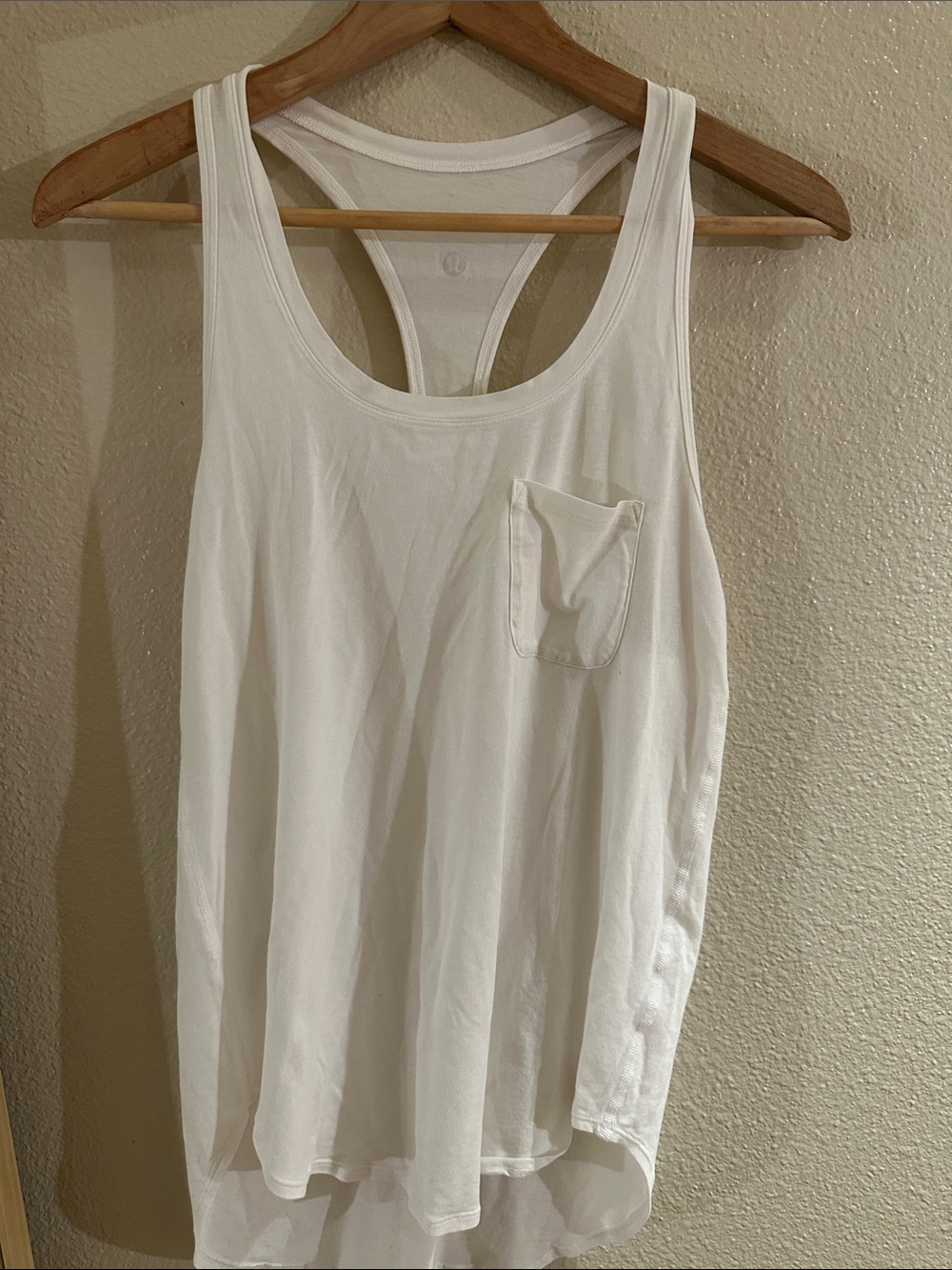 lululemon athletica White Racerback Pocket Tank S
